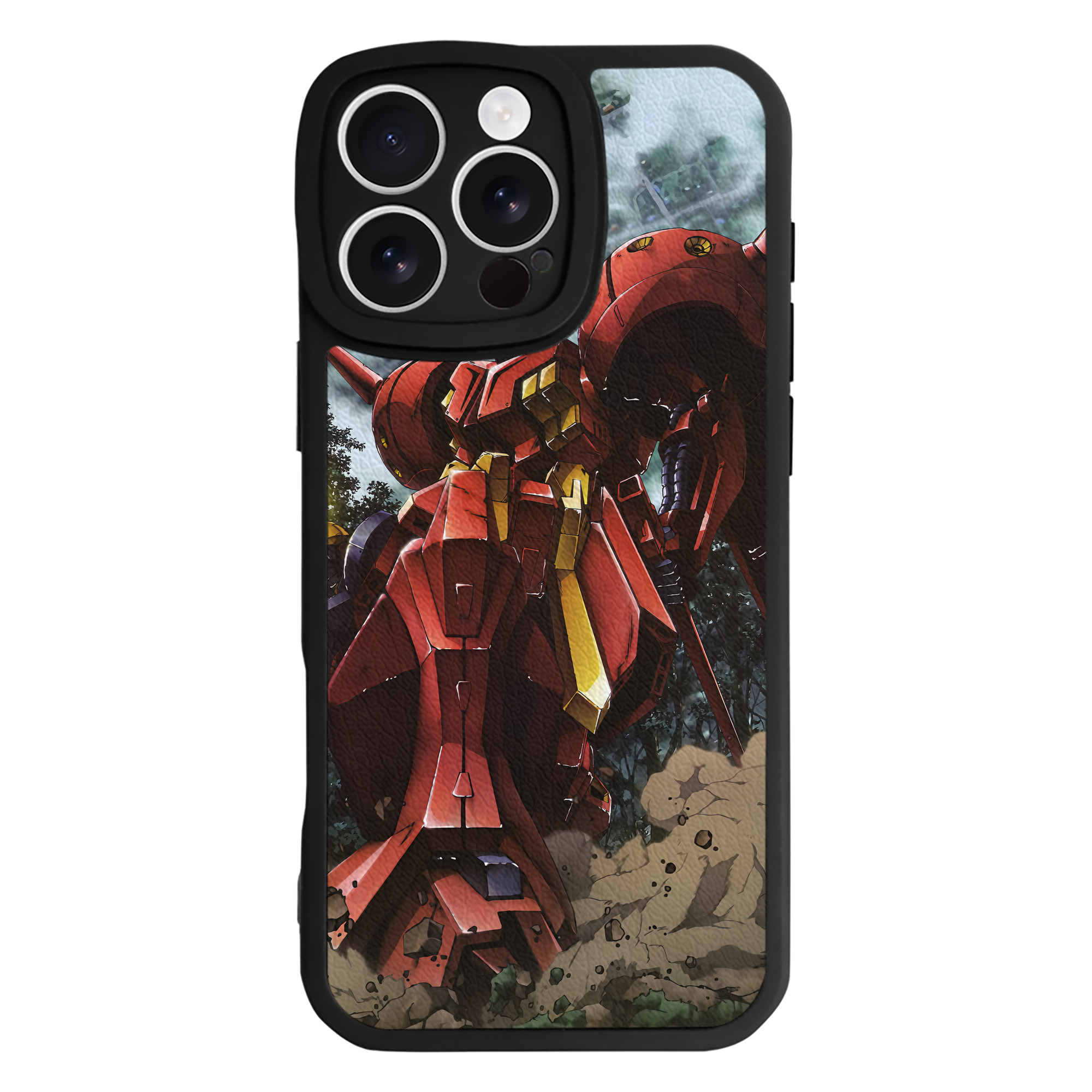 （画像用） 機動戦士ガンダム Mobile Suit Gundam 【iPhone 16シリーズ対応】シリコンスマホケース（レザー調） 材質：シリコン
